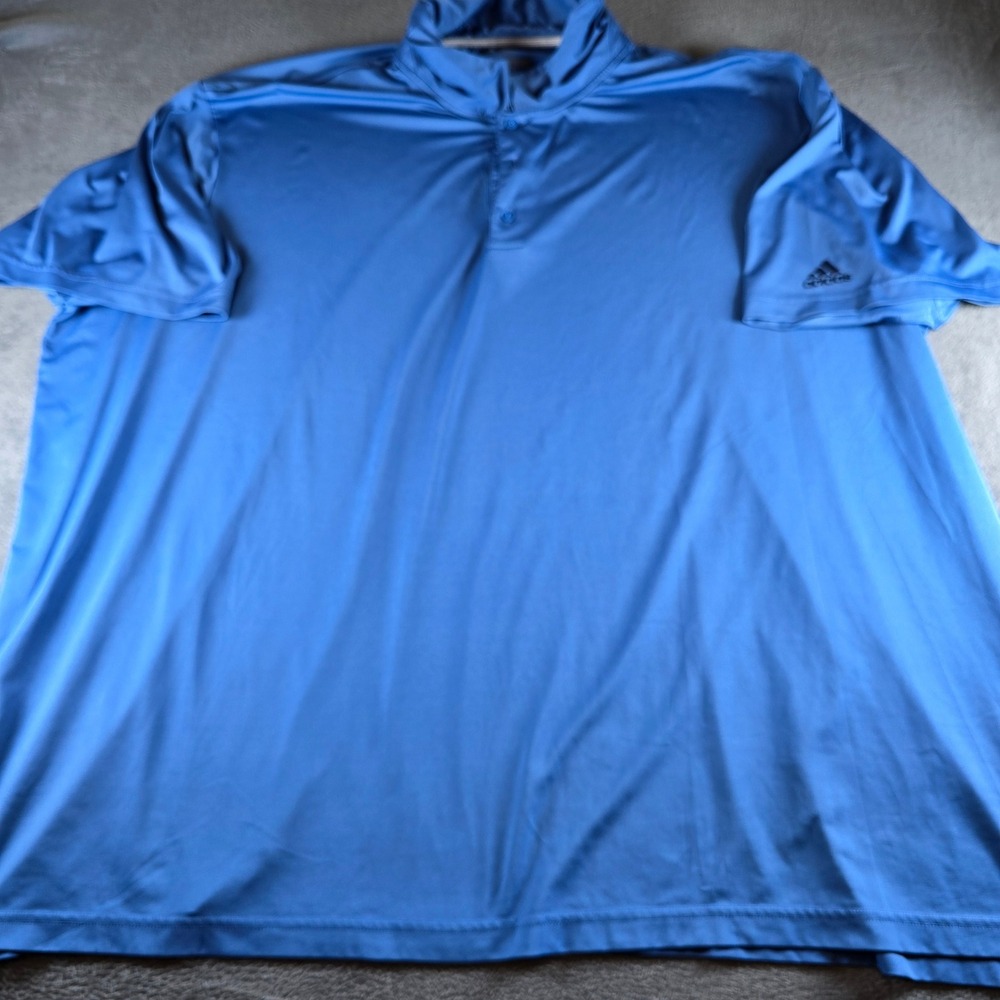 Adidas Golf Mens Blue Short Sleeve Performance Polo Shirt 6XL Big and Tall